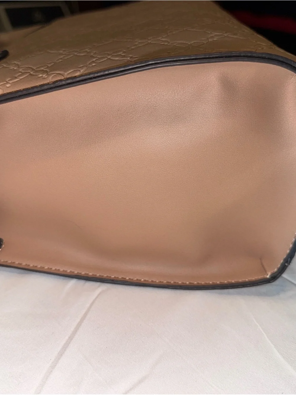 Nine West Blush Nude Embossed Satchel
